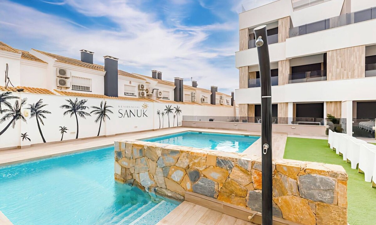 Santiago de la Ribera Apartment | Sanuk south facing balcony in Santiago de la Ribera
