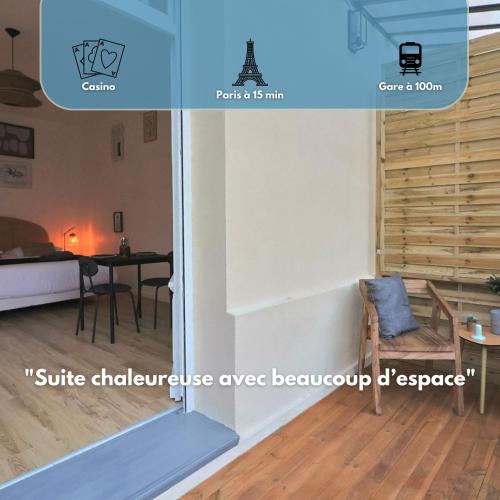 Enghien-les-Bains Apartment | SC8 - Oasis Enghien Centre - Véranda & Jardin - Gare 2'