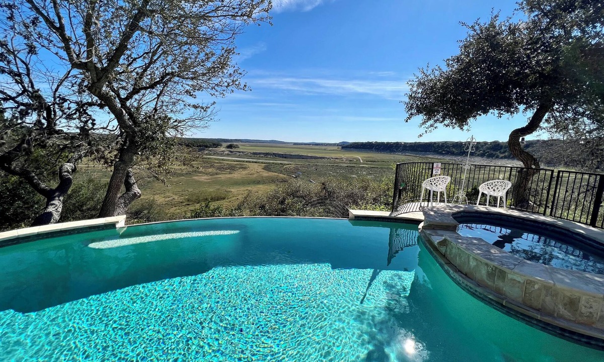 Bandera House | Scenic Lake View Home with Pool & Hot Tub