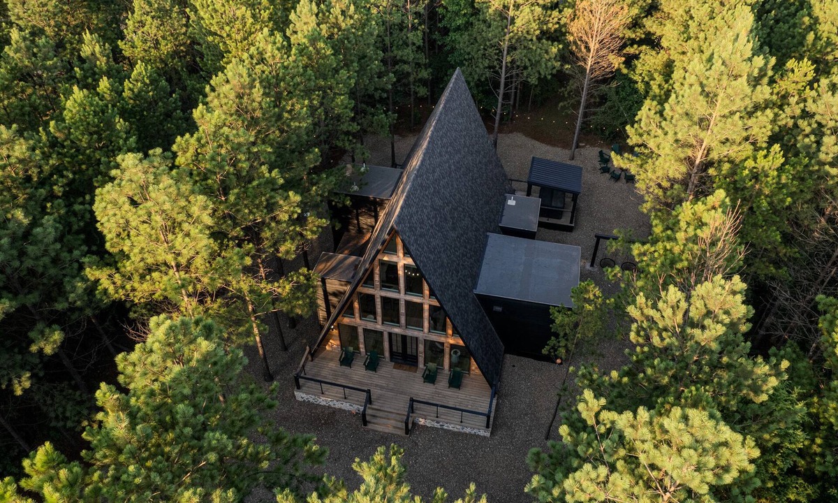 Hochatown Cabin | Scenic & Romantic A-Frame Cabin Retreat with Hot Tub, Fire Pit & Modern Comfort