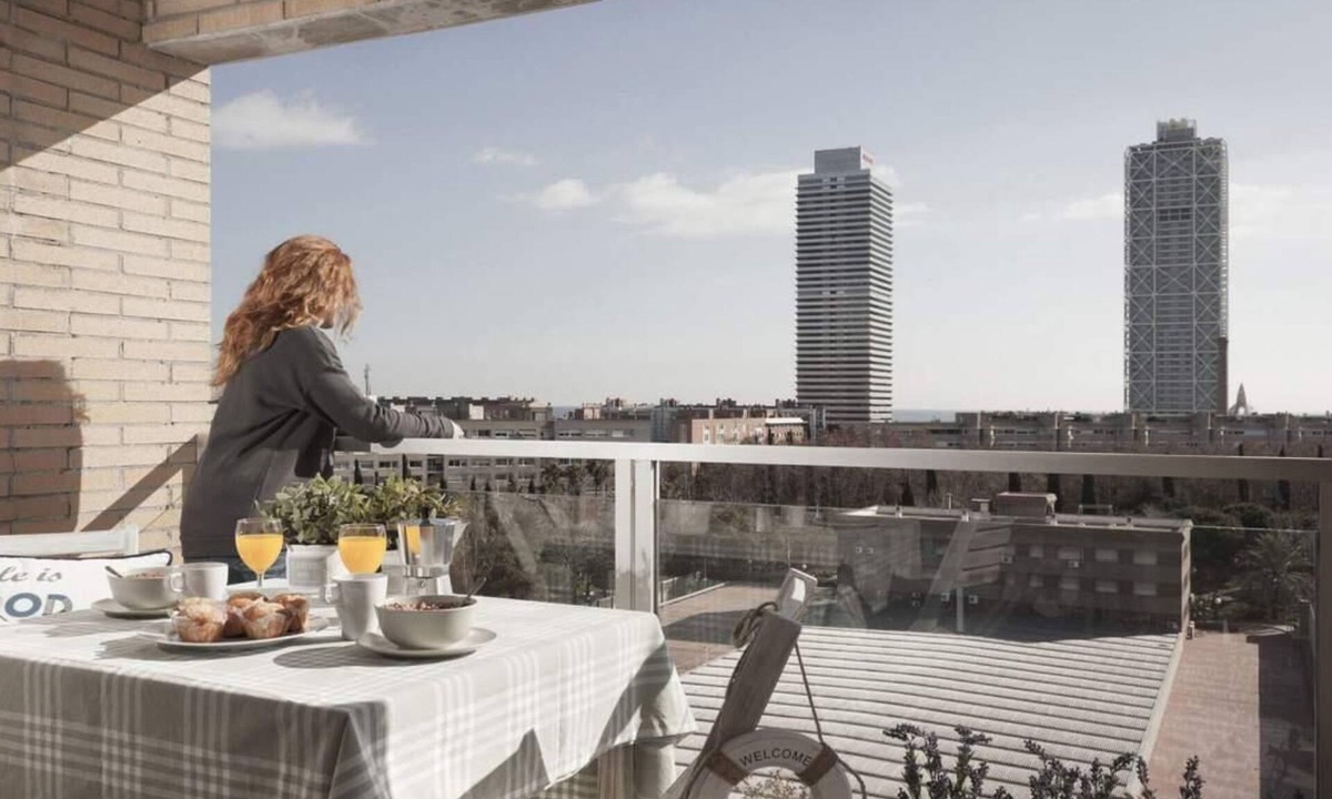 Sant Pere Apartment | Sea view with terrace and communal swimming pool