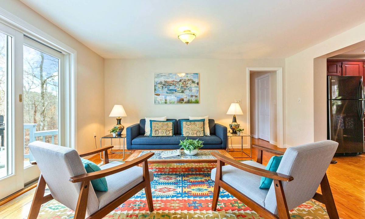 Falmouth House | Secluded home w/Trail to Beach & Sleeps 7