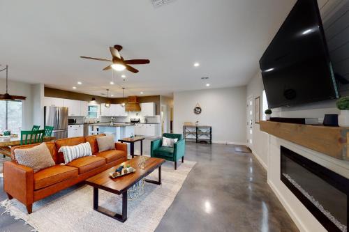 Fischer House | Secluded home with firepit, gas grill, central AC, game room, W/D