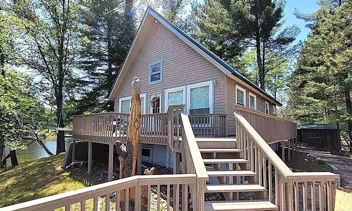 West Branch House | Secluded Lakefront Peninsula with Panoramic Views on Lake Ogemaw!