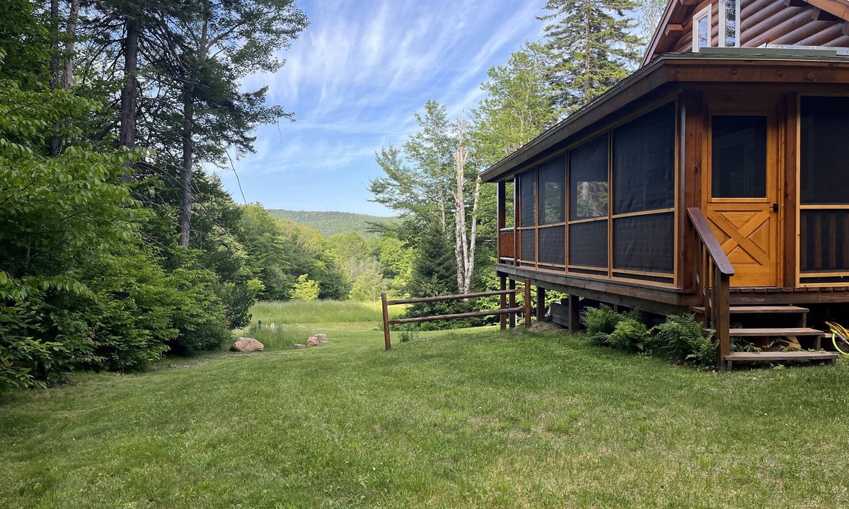 West Dover Cabin | Secluded Log Cabin with Waterfalls, Scenic Views, Pond & EV Outlet