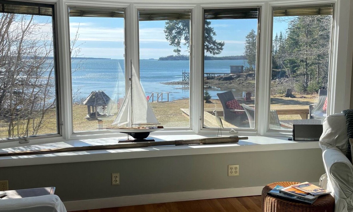 Gouldsboro House | Secluded Oceanfront Property with a large deck and yard!