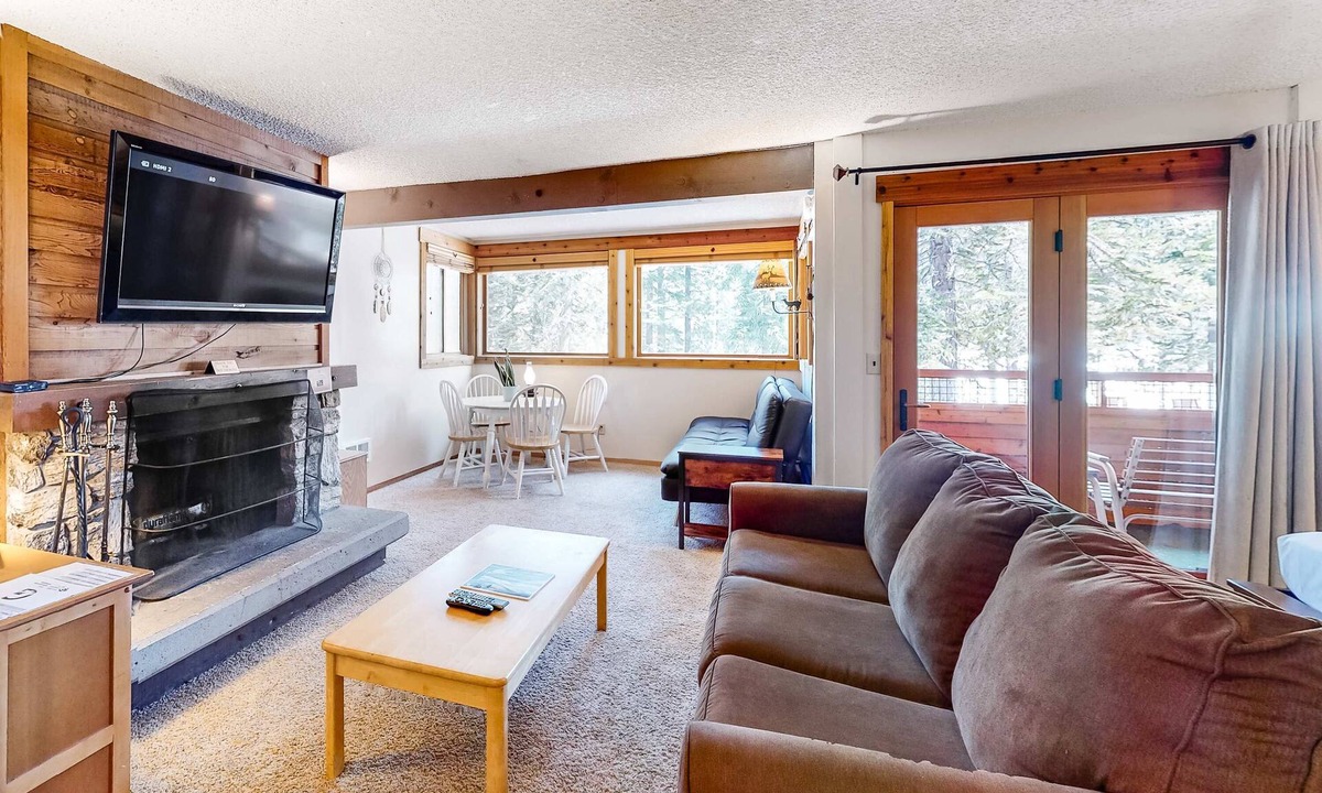 Tahoe Woods Condo | Second-Level Condo with Free WiFi, Wood Fireplace, Shared Outdoor Pool, & Views