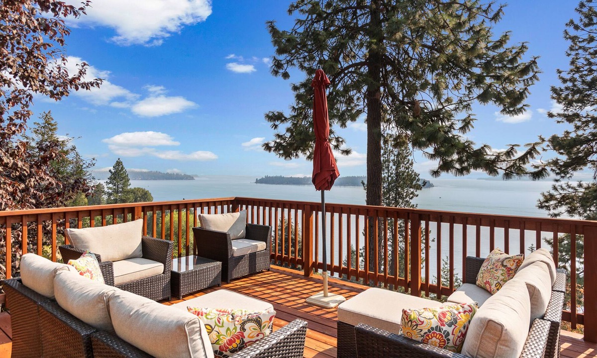 Hope House | Serene lake-view retreat with deck, grill, firepit, & fireplace