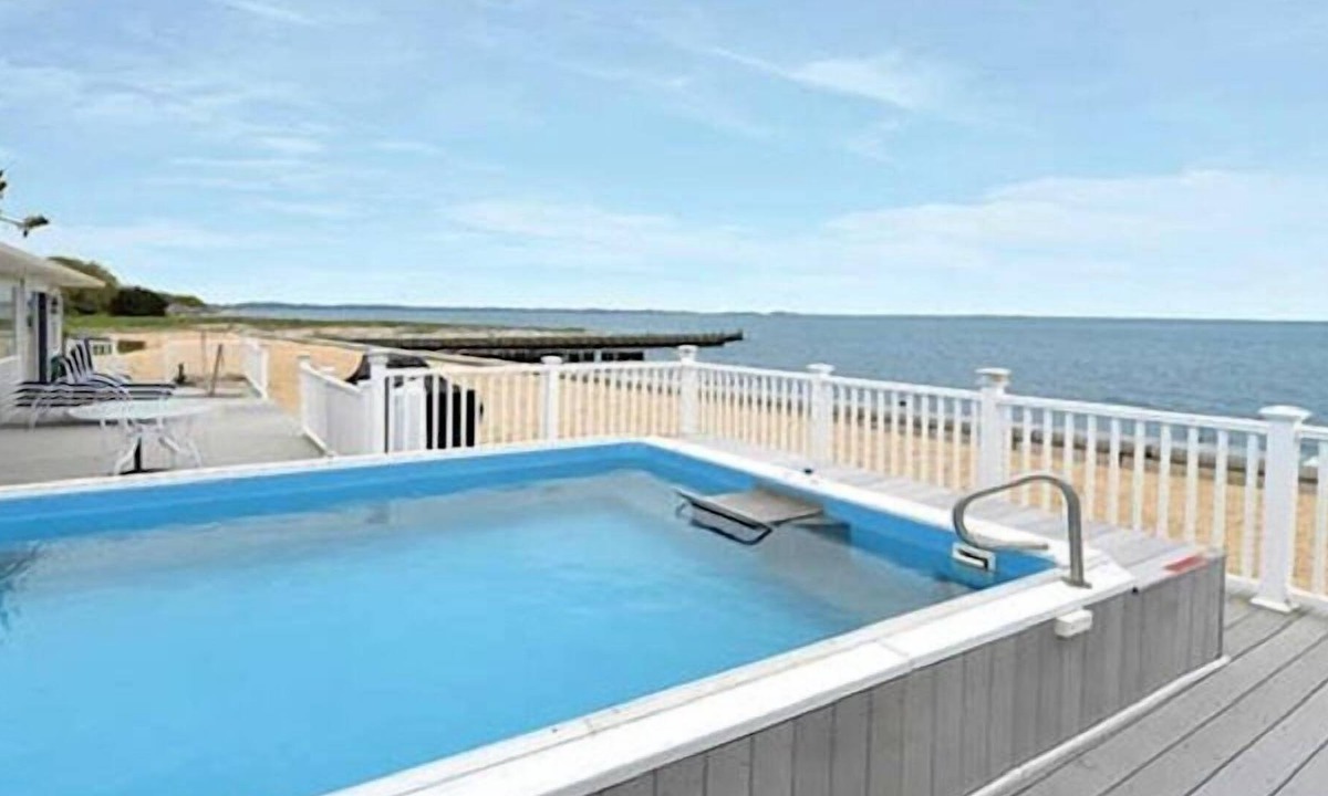 East Marion Cottage | Serene Seascape: Heated Pool, Private Beach & Dock