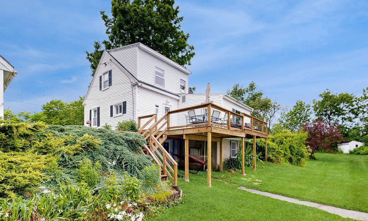 Winterport House | Serene Waterfront Home with In-Ground Pool, River Views, Spacious Deck, & Grill