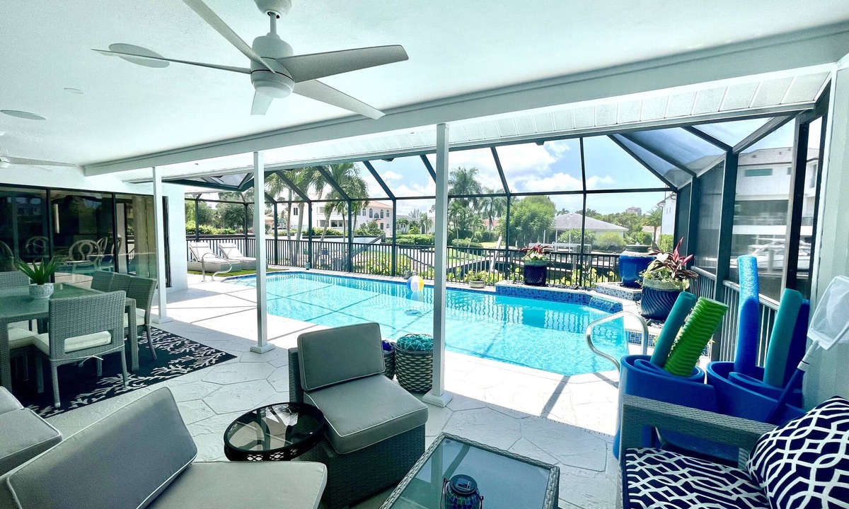Vanderbilt Beach House | Serenity on the Sea-Luxurious water front sunny south facing home w/heated pool!