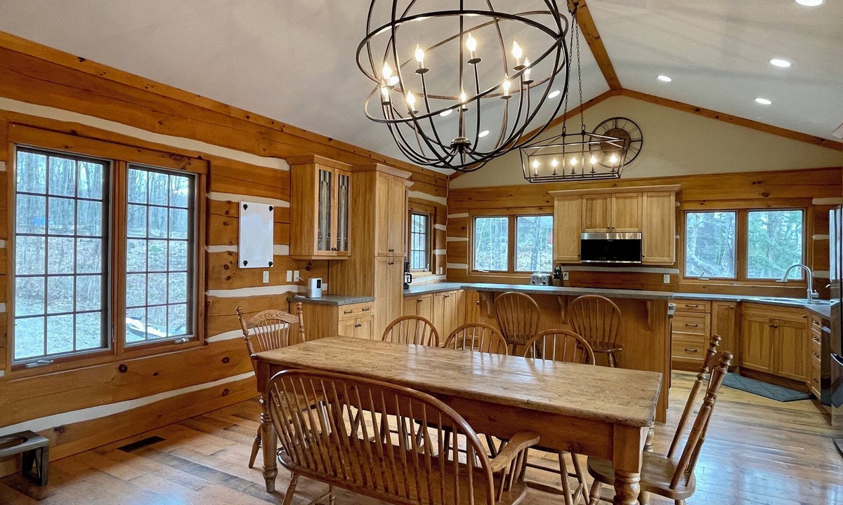Eagle Lake Cabin | Shangri-Log: Cabin on Moose Lake with Sauna, Hot Tub, Dock