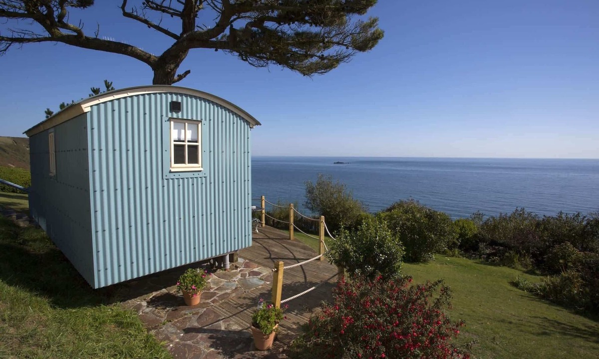 Gorran Haven Cabin | Shepherd's Hut Gorran Haven, Panoramic Ocean Views
