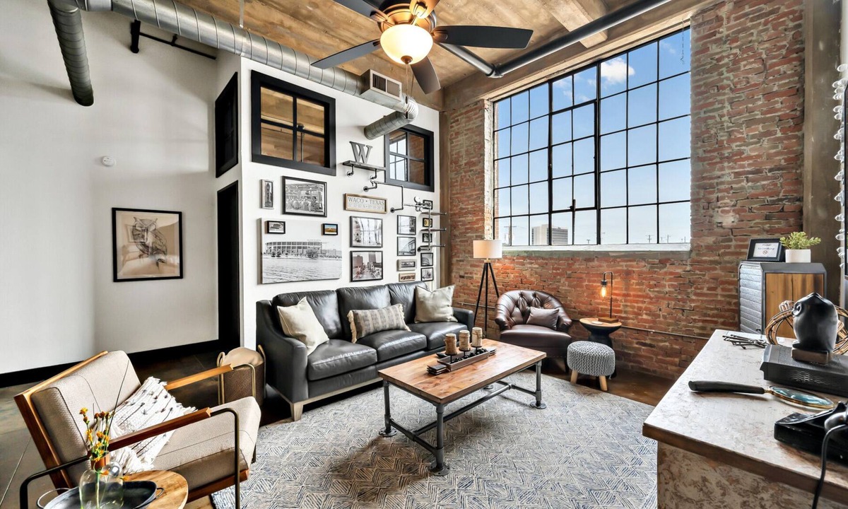 Brazos Condo | Silo District Vintage Warehouse Loft- Waco