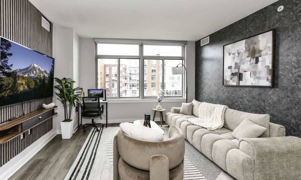 Crystal City Apartment | Sleek 2BR Residence with Gym, Parking & Rooftop Deck
