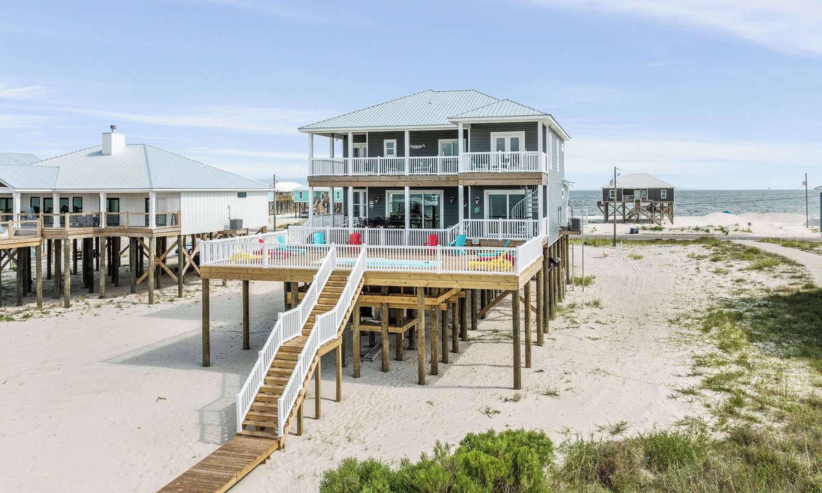 Dauphin Island House | Sound Front Home with Private Pool & Gulf Views.