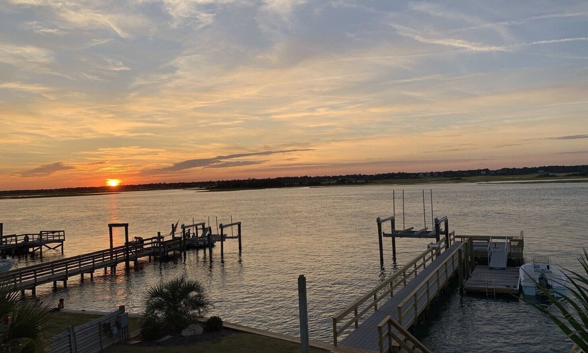 Topsail Beach House | Soundfront 4BR with Private Dock & Beach & Elevator. Walk to Town
