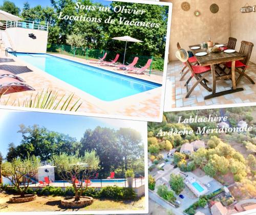 Lablachere House | SOUS UN OLIVIER Gîte Le Mûrier, au calme avec climatisation et piscine