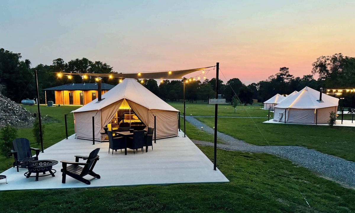 Tahlequah House | Southern Pine- Glamping @ The River Bluff Cabins