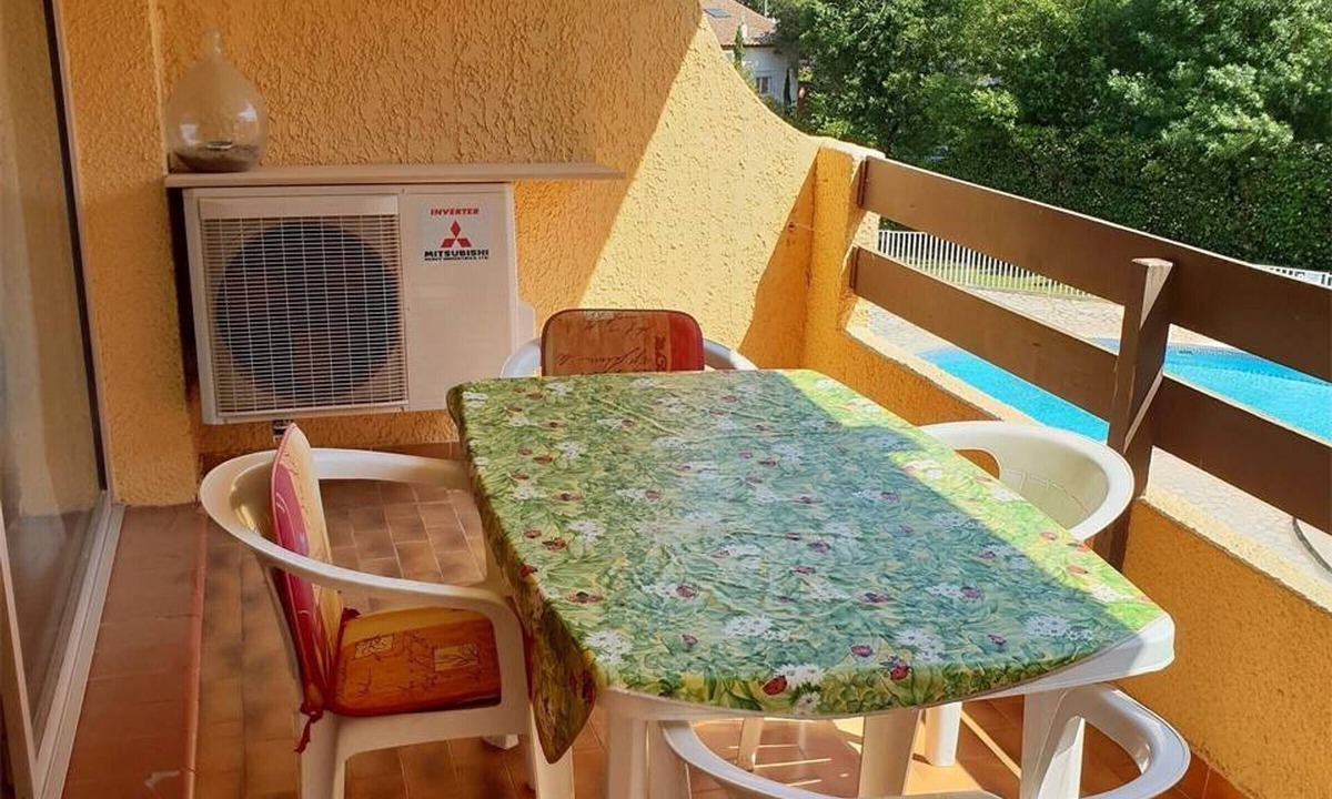 Argeles Plage Apartment | Spacious 2-BR Apartment, Pool View, 300m from Beach, A/C, Parking, Balcony, Elevator Access