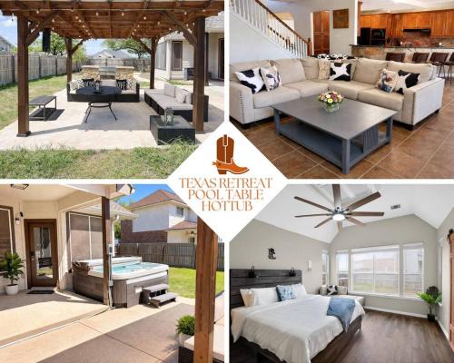 Kyle House | Spacious 4BR Retreat |Pool Table| Firepit & Hottub