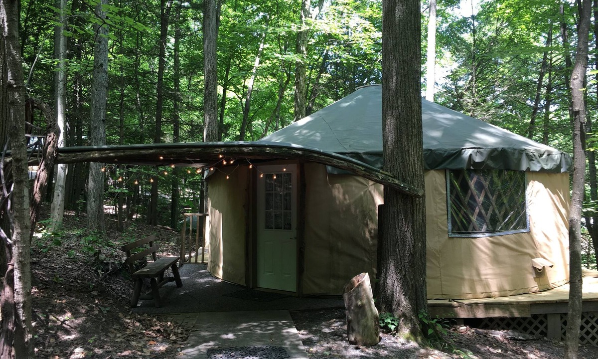 Trumansburg Cabin | Spacious, airy yurt is delightful for glamping in comfort!
