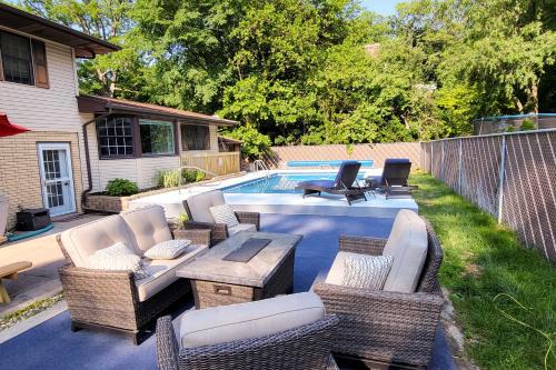 Michigan City House | Spacious Getaway with Heated Private Pool!