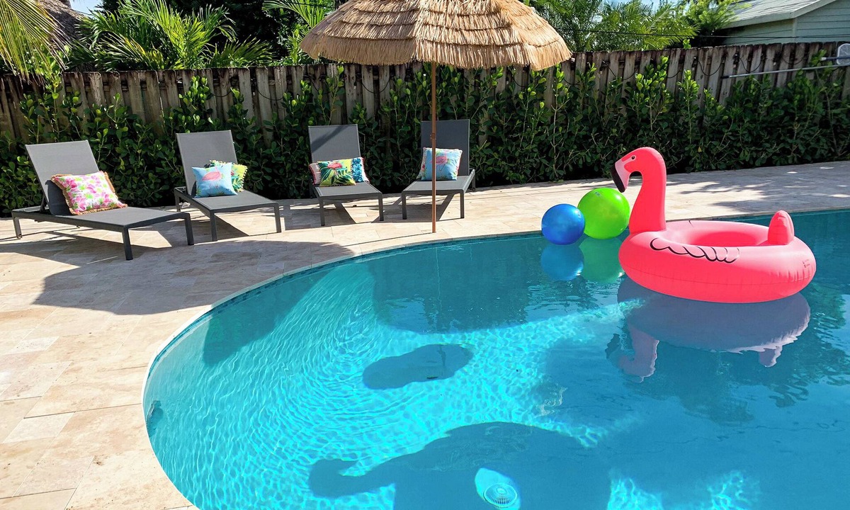 Deerfield Beach House | Spacious home with private salt water heated pool minutes to Beach !