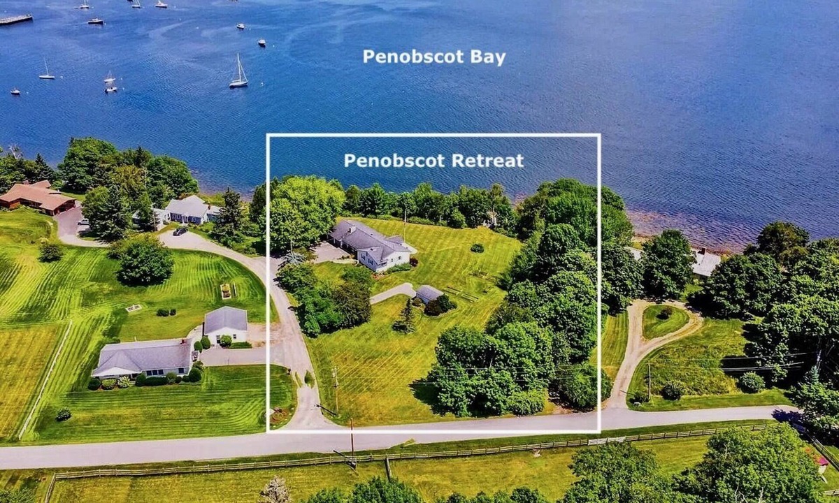 Searsport House | Spacious Oceanfront Home with Private Beach on Penobscot Bay