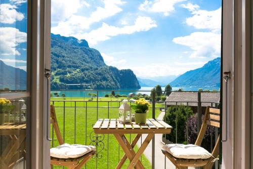 Brienz Apartment | Spirit Apartments - Balkon mit Seesicht - Parkplatz - AC