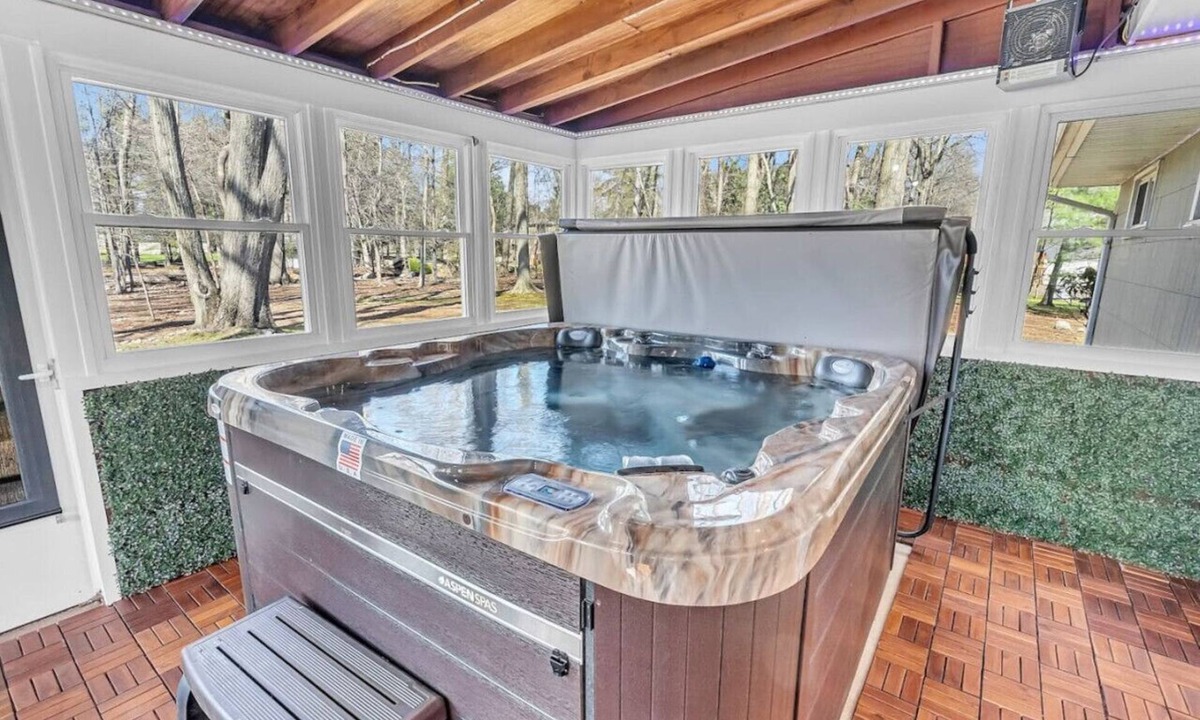 Tallman House | Spring Retreat with Hot Tub Fire Pit and Game Room
