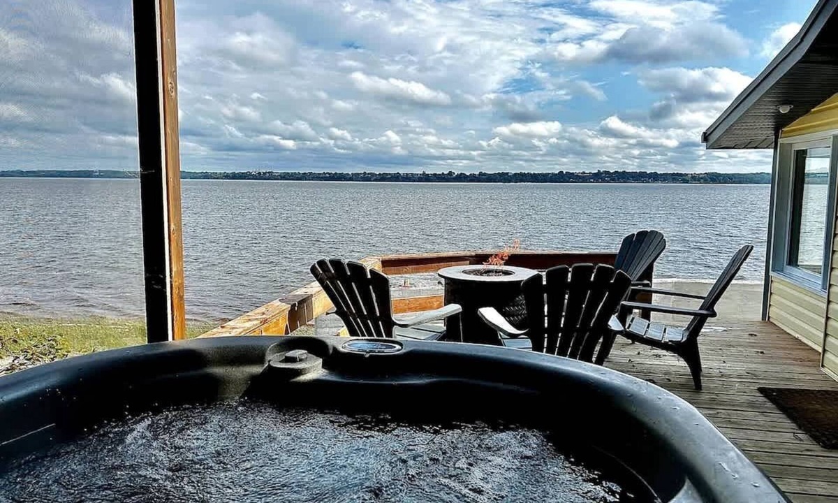 Grondines Cottage | St. Lawrence River Views: Hot Tub & Fire Pit