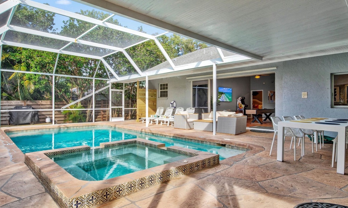 Trailer Estates House | Steps to IMG Golf! Heated Pool, Spa, Game Room!
