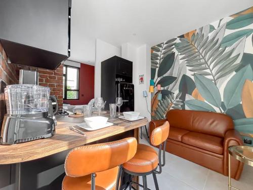 Quartier des Eaux-Claires Apartment | Studio 102 - Premium, Climatisation, Garage