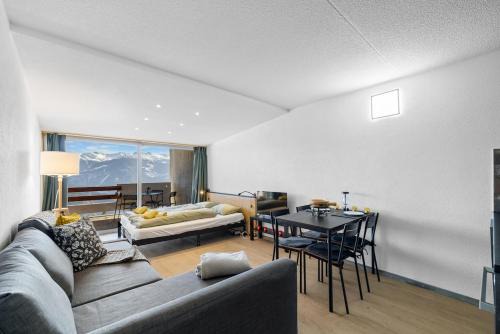 Anzere Apartment | Studio avec balcon & vue dégagée, Anzère centre