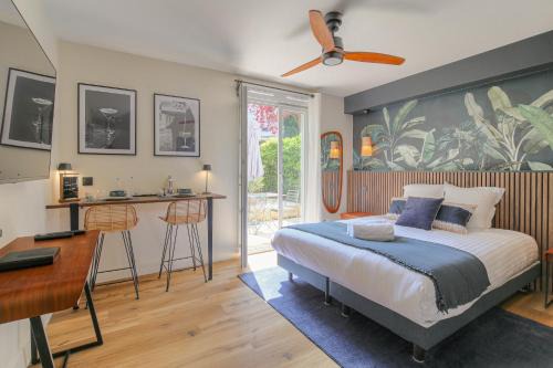 Villette Gare Apartment | Studio chic piscine, jardin et parking, Lyon 3