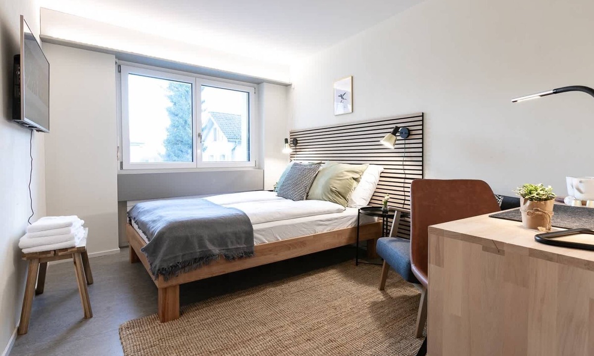 St. Gallen Apartment | Studio cozy brown (1) with shower (plus kitchen for shared use)