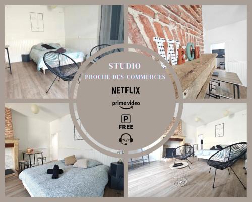 Langon Apartment | Studio entier proche des commerces - 1 à 2 pers -