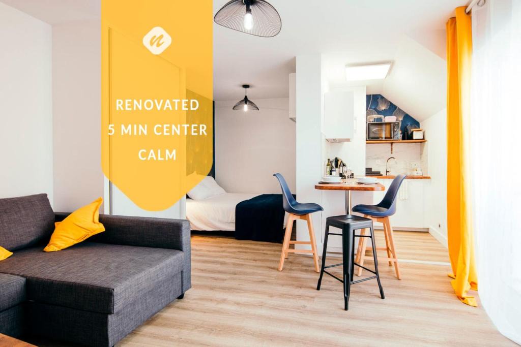 Saint-Nazaire Apartment | Studio Méan near Airbus and Chantiers Atlantique - wifi - parking