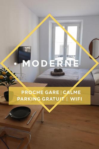 Saint-Die Apartment | Studio Neuf et Moderne St-Dié - Calme - Wifi - 2 min Gare - Parking Gratuit Proche