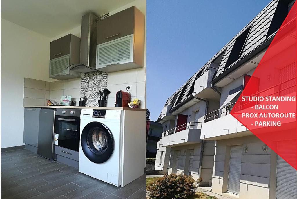 Sausheim Apartment | Studio neuf standing -balcon prox autoroutes