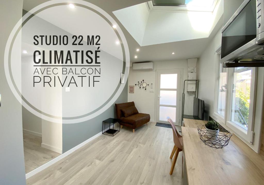 Bassens Apartment | Studio Ora - 22m² - climatisé avec balcon privatif