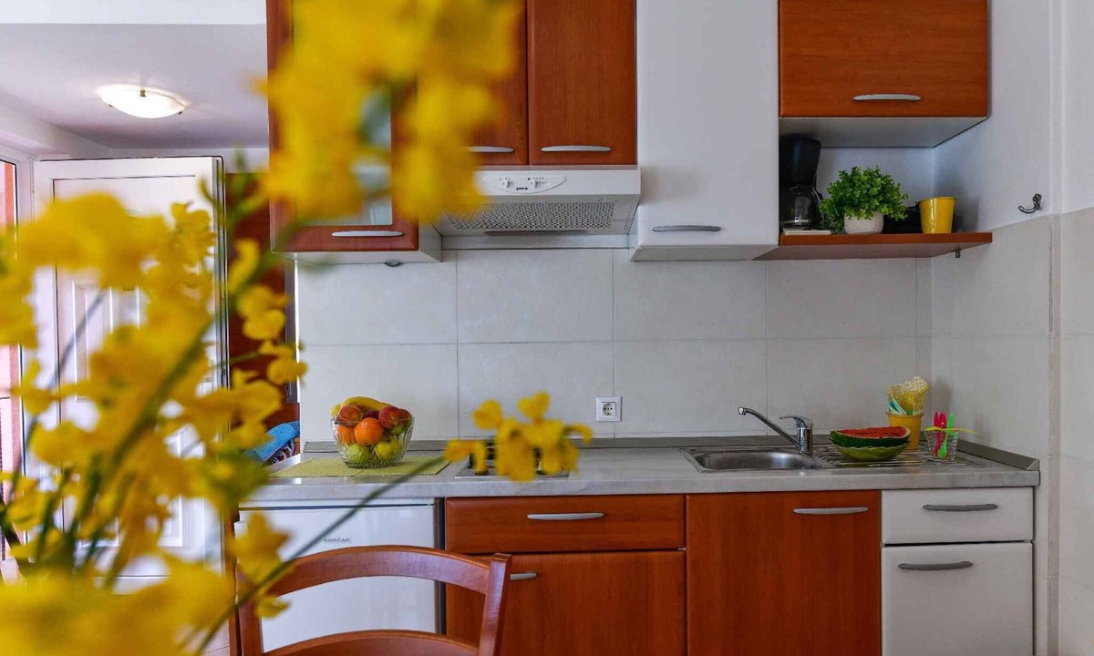 Stara Baska Apartment | Studio with terrace and air conditioning