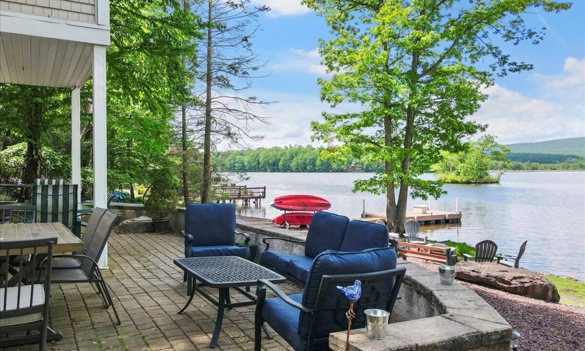 Drums House | Stunning Lakefront Retreat Near the Poconos-Private Dock, Firepit & Sunset Views