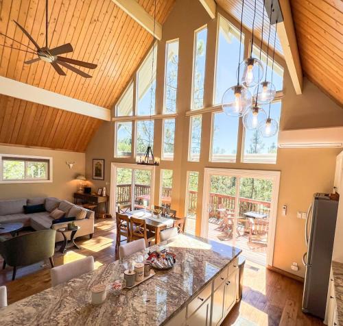 Lake Arrowhead Ski Chalet | Stunning secluded Creekside A-Frame gameroom