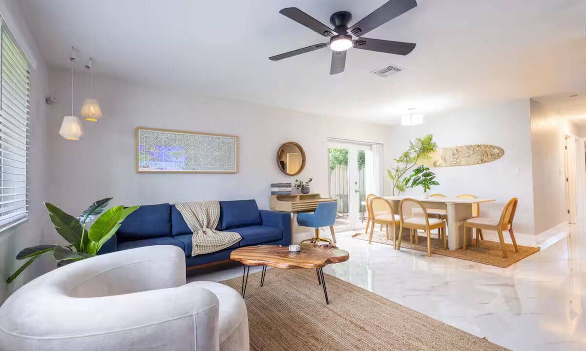 Fort Lauderdale House | Stylish 3BR Haven — Minutes to Beach & Downtown FTL