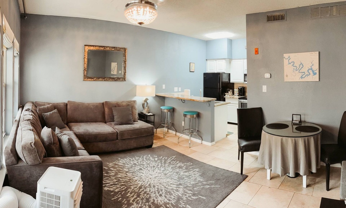 Highland Lake Estates Condo | Stylish Island Villa on Lake Travis
