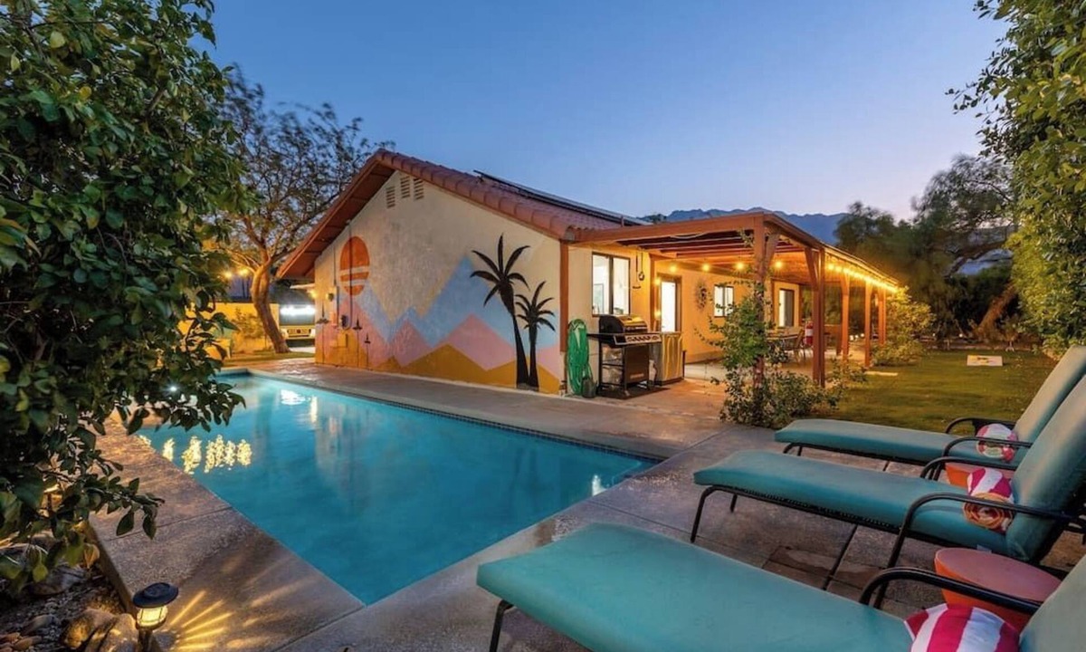 Desert Park Estates House | Stylish Oasis with Pool and Hot Tub