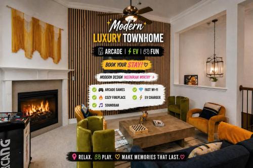 Lewisville House | Stylish Stay Arcade Fun & EV