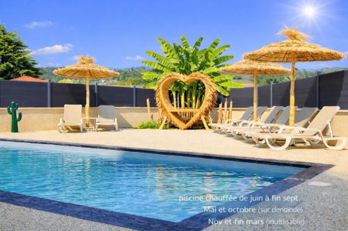 Bon-Encontre Villa | Sublime villa des Oliviers - Piscine chauffée, espace détente, Baby-foot, cuisine extérieure - proche d'Agen